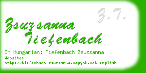 zsuzsanna tiefenbach business card